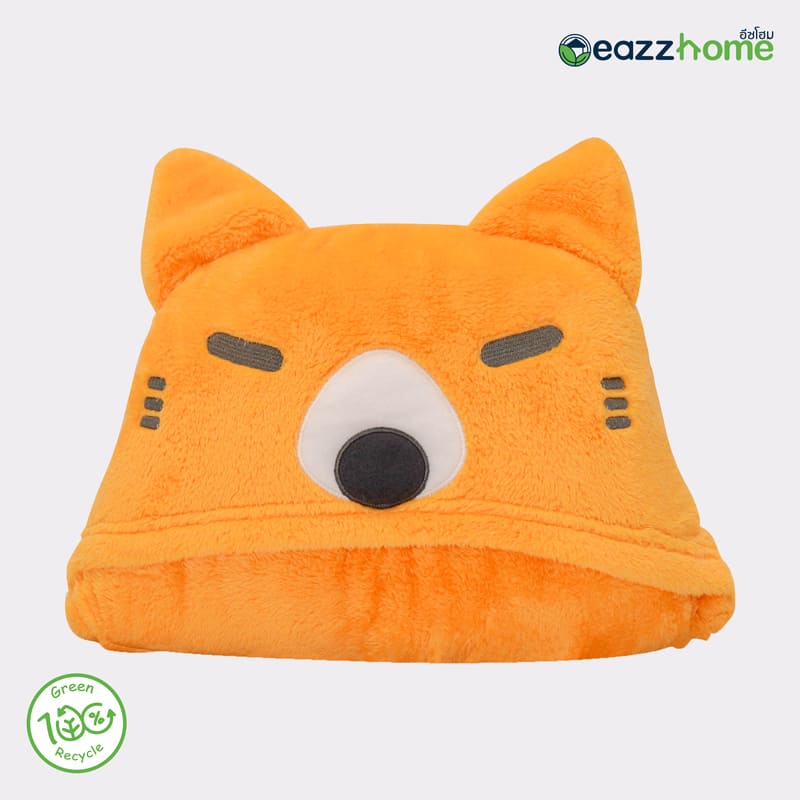 hooded fox blanket orange