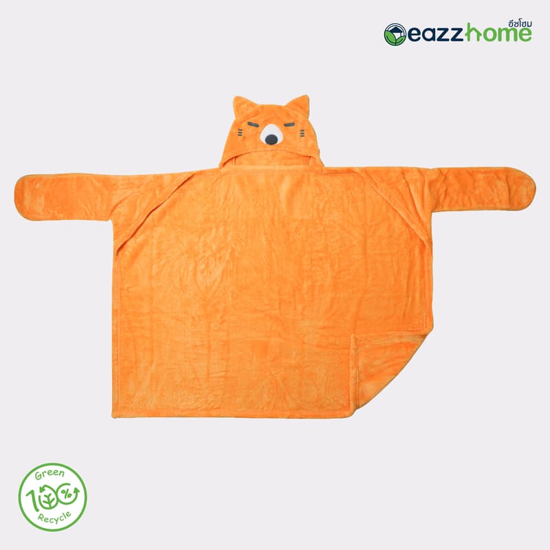 hooded fox blanket orange
