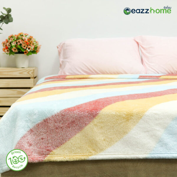 frosted fluffy blanket stripe