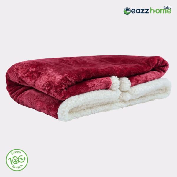 plush blanket sherpa wine red