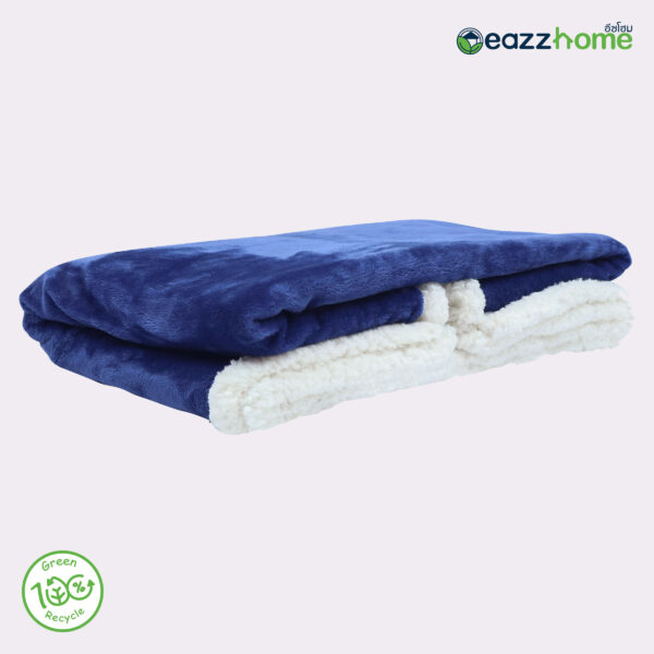 plush blanket sherpa navy