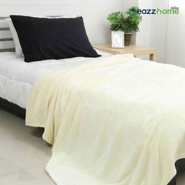 cream flannel blanket